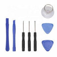 Precision mobile phone repair tool 8 in 1 screwdriver kits with 0.8 star /PH000 /slot 2.0/suction cup/guitar pick/ pry tool